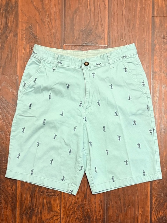 George Other - George [g] Men’s Chino Shorts Size 32 Mint Green All-Over Print Casual Summer